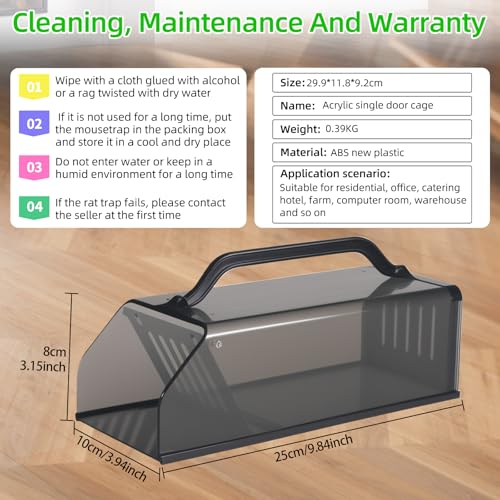 2026 Upgraded Live Mice Traps Humane Mouse Trap Indoor for Home Live Rat Trap for Outside Chipmunk Trap Outdoor Metal Mouse Trap Box Cage Easy to Catch&Release Live Chipmunk Animal Squirrel
