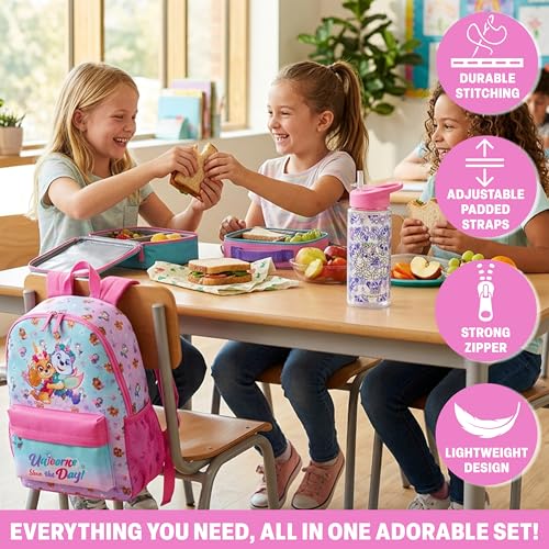 Get Trend Paw Patrol Kids Backpack with Water Bottle for Girls, 2 Pc 17in Bookbag with Padded Straps Gifts for Girls (Multi Paw Patrol) - color: Multi Paw Patrol