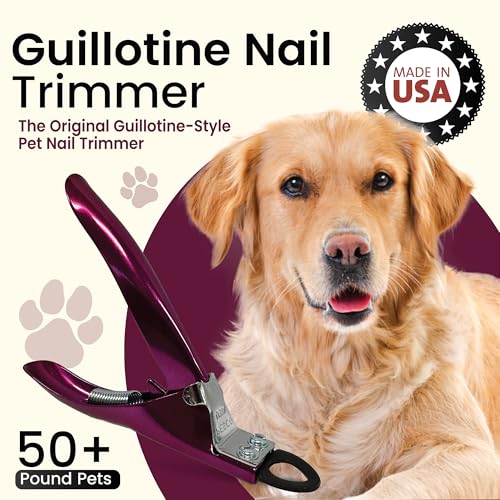 Candy Series Dog Nail Clippers for Small to Medium Dogs – USA-Made Professional Guillotine Pet Nail Trimmer with Replaceable Blade System - color: Candy Red, size: Small/Medium