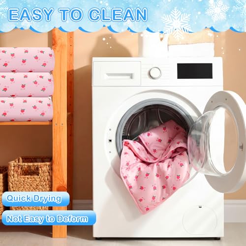 DoubleFill 4 Pack Cooling Pet Mats 23.6" x 31.5" Cooling Dog Beds with Supportive Pillow Self Ice Washable Cool Pads Summer Cat Sleeping Pad with Storage Bag for Summer Crate Floor (Large, Pink) - size: Large, style: Pink