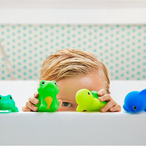 Munchkin Baby Bath Toy Squirts for Babies and Toddlers 9 Months and Up, Lake Animal Squirters, 8 Pack - size: 8 Pack, style: Lake
