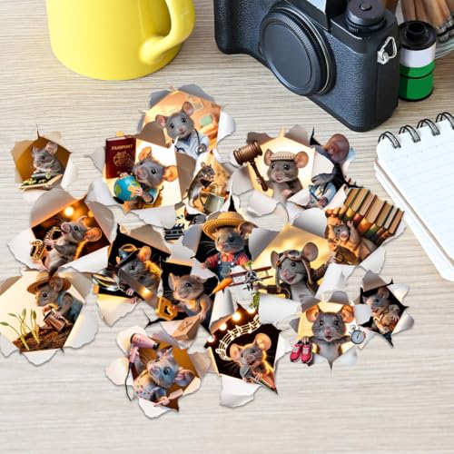 Vybonz Mouse Stickers Cute Mice Funny Animal Kawaii Decal Pack | Mouse Stickers, Cute Mouse Vinyl Decals, Funny Mice Character Stickers, Gifts For Mouse Lovers, Animal Lovers - color: Mouse, size: 3in