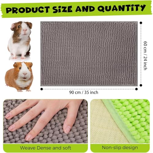 Barydat 8 Pcs Guinea Pig Cage Liner for Guinea Pig Cage Bedding Reusable Rabbit Mat Pad Washable Training Pad Animal Sleeping Bedding Mat - color: Gray, Green, Pink, Blue, size: 24x35