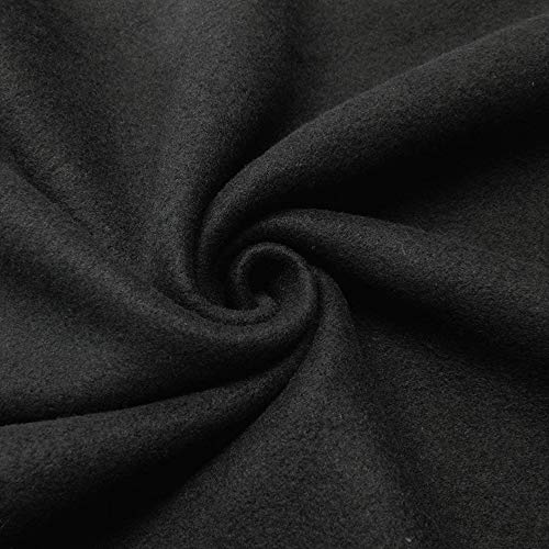 Barcelonetta | Fleece Fabric | Blanket Fabric | 36"X60" | Polar Fleece | Soft, Plush, Anti-Pill | Poncho, Pillow Cover, PJ Pants, Cushion, Liners, Eye Mask (Black, 1 Yard) - color: Black, size: 1 Yard