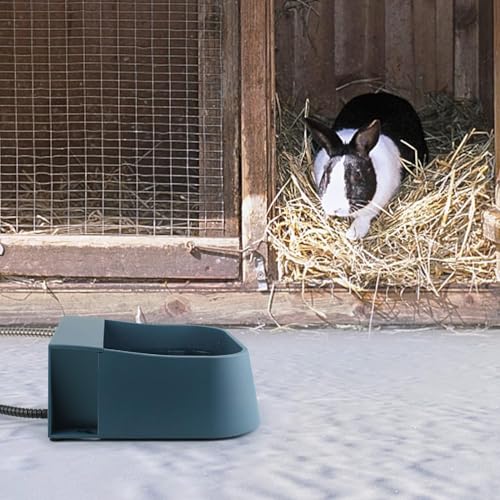 Automatic Heated Water Bowl for Dogs Cats, Outdoor Heated Dog Bowl with Auto Fill, 2L Winter Heating Waterer Provide Drinkable Water for Chickens, Rabbits, Birds, Goats, Feral Animal - size: 2L(Blue)