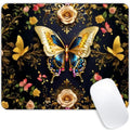 Black Gold Butterfly Mouse pad Customized Mousepad Non-Slip Rubber Base Mouse Pads for Computers Laptop Office Desk Accessories Mouse pad - color: Black Gold butterfly