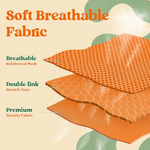 rabbitgoo Dog Harness Small Sized and Leash Set, Step in Soft Vest | Breathable Mesh, Easy Wear with Hook & Loop, Light and Reflective for Walking, Multi-colored, Orange & Dark Green, XXS - color: Orange & Dark Green, size: XXS (Chest: 12.4"-14.2")