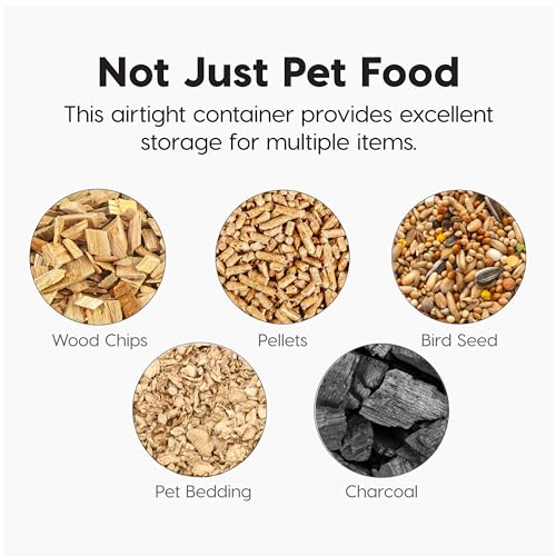 IRIS USA Remington WeatherPro Airtight Dog Food Storage Container, Up to 42 lbs, Attachable Wheels, For Dog Cat Bird and Other Pet Food Storage Bin, Keep Fresh, Translucent Body, Green - size: 42 lbs