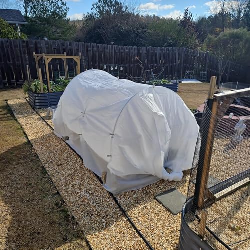 Garden Hoops Grow Tunnel, 6 Sets of 7FT Greenhouse Row Cover Hoops, 30pcs | Rust-Proof Fiberglass Frame for Raised Beds, Garden Netting, Small Greenhouse Kit, DIY Plant Support Garden Stakes