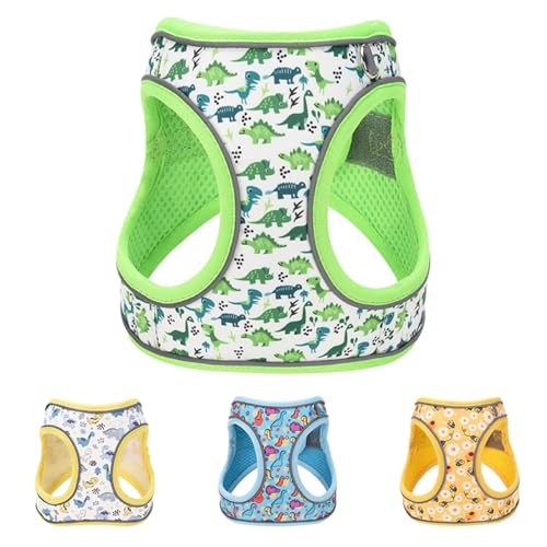 Step in Dog Harness No Pull Honeybee Adjustable Soft Mesh Harness | Padded Reflective Pet Vest Harness and Leash Set for Small Medium Dogs - color: Yellow, size: M(neck:12"-13.5",chest:16"-18")