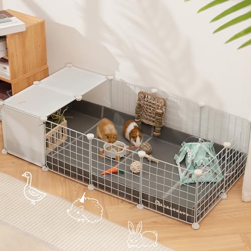 Corrugated Plastic Guinea Pig Cage Liner 55x28x3.9inch for 4x2 14inch Panels Grids Rabbit CNC Cage Liner
