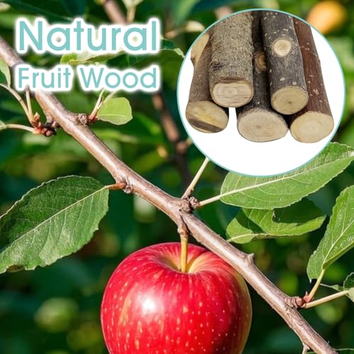 Sugar Glider Toy Natural Fruitwood Perch Stand Squirrel Hanging Wooden Climbing Pole Hamster Paw Grinding Perch Small Animal Cage Accessories for Chinchillas Rats Gerbil - color: Applewood - Climbing Perch