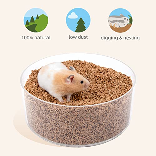 Niteangel Natural Coco/Cork Hamster Bedding Pet Litter for Dwarf Syrian Hamsters, Gerbils, mices, Degus or Other Small Animal - size: 4L