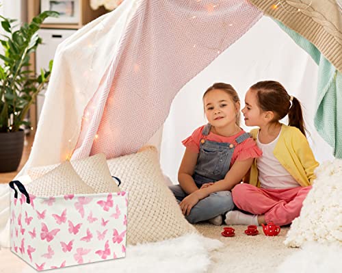 Rectangular Butterfly Basket Kids Baby Storage Basket Cute Toy Storage Bin Organizer Shelf Boom Room Decor(Butterfly) - color: Butterfly
