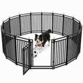 Thickened Outdoor Dog Fence, 47" H, 16 Panels for Yard & Camping | Easy Setup, Flexible Layouts, Thickened Panels, Heavy-Duty, for Medium & Large Dogs and Farm Use, Patented - size: 47" height, style: 16 Panels