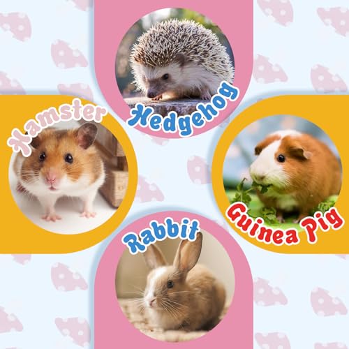 2-Pack Guinea Pig Hideout with Tunnel, Warm Lightweight Small Animal Bed, Easy to Clean Guinea Pig Bed for Rabbits Hamsters Chinchillas - color: PinkHeart