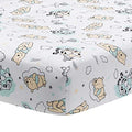 Lambs & Ivy Disney Baby Winnie the Pooh Hugs White Fitted Crib Sheet | Fits Standard Size Crib Mattress Measuring Approx 52" x 28", Elastic All Around, Machine Washable - color: Pooh Hugs, size: Standard Crib