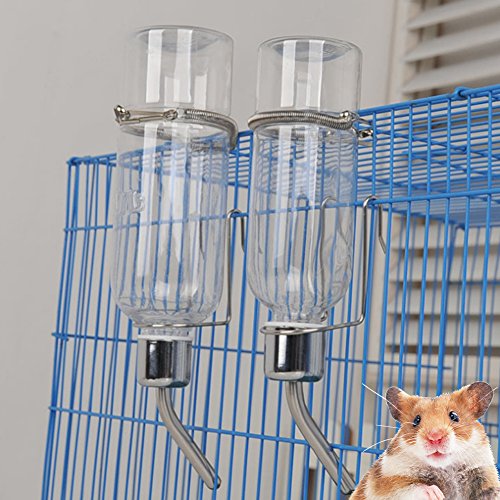 350ml Hamster Water Bottle No Drip Pet Wire Cage Water Feeder Animal Crate Waterer for Hedgehog Sugar Glider Rat Mice Pet Toy Storage