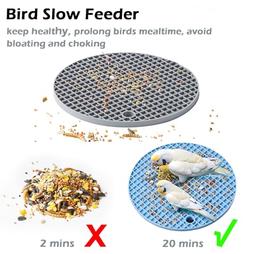Small Pet Play Essentials 2 Bird Foraging Mats with 3 Elastic Climbing Ropes for Parrots Sugar Gliders and Small Animals