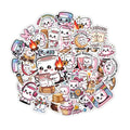 Podagree 60Pcs Marshmallow Sticker Cute Food Decal Funny Cartoon Sweet | Marshmallow Stickers with Cute Food Characters for Sweet Lovers, Laptop, Water Bottle, Journal and Notebook Use - color: Marshmallow, size: 3in