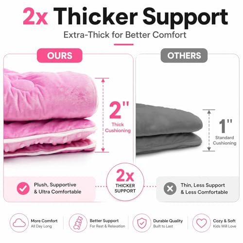 Kids Sleeping Bag, 3 in 1 Larger Plush Animal Toddler Nap Mat | Slumber Bag for Travel Sleepover Birthday Daycare Preschool Kindergarten, Boys Girls - color: Pink Dinosaur, size: 61"*27