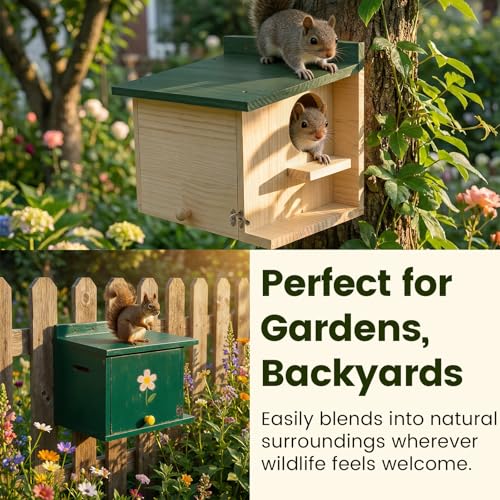 Small Squirrel Nest Box，Squirrel House, Suitable for Squirrels, Chipmunks, and Small Animals,Outdoor Shelter.