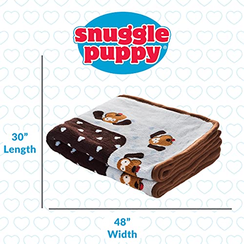 Snuggle Puppy Blanket for Pets - Cozy Dog Blanket for Small Dogs - Machine Washable Dog Blanket in Blue - color: Blue