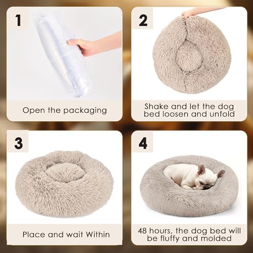 Extra Large Dog Beds, 36 Inch Human Dog Anxiety Relief Comfort Bed, Indestructible & Chew Proof Pet Beds (Brown) - color: Brown, size: 36.0"L x 36.0"W x 8.0"Th