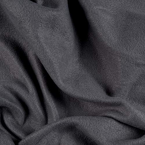 Polar Fleece Solid Dark Grey, Fabric by the Yard - color: Dark Grey