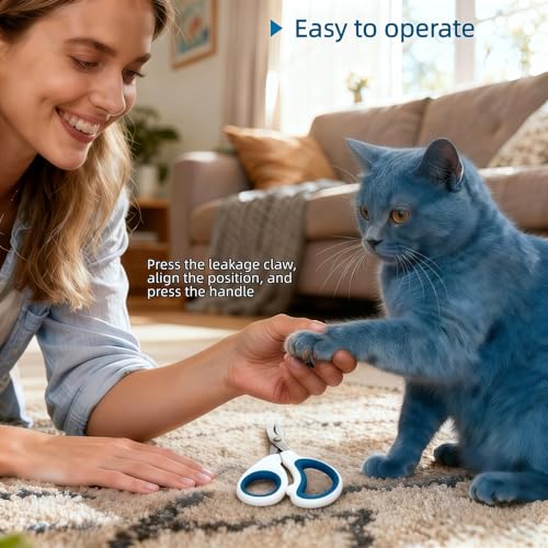 Professional Pet Nail Clipper for Cats, Dogs, Small Animals - Stainless Steel Sharp Trimmer | Quick, Clean, Painless Cutting | Mirror Polished Grooming Tool for Kittens, Puppies & More (Dark green)