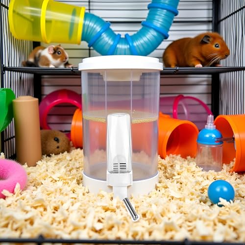 80 ml- No Drip Water Dispenser for Small Animals - Transparent Hanging Bottle for Rabbits, Guinea Pigs, Hamsters, Mice, and Ferrets - Leak Proof with Filter, Water Bottles