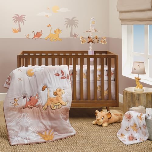 Lambs & Ivy Disney Baby Lion King Safari Fitted Crib Sheet - White - color: Lion King Safari, size: Standard Crib