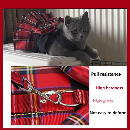 Dog Dress,Dog Harness and Leash Set,Puppy Cat Bunny Rabbit Clothes for Small Large Dogs Dresses - color: Red, size: X-Small