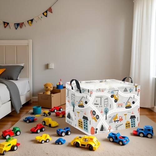 Rectangular Baby Kids Storage Basket for Home Kitchen Girls Cute Storage Bin Organizer Shelf Book Room Decor(Car) - color: Car