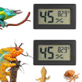 Reptile Thermometer and Humidity Gauge Digtal Terrarium Thermometer Rectangle Bearded Dragon Cage Accessories Reptile Temp and Humidity Gauge for Leopard Gecko Hermit Crab Gecko Lizard Etc 2pc - size: rectangle