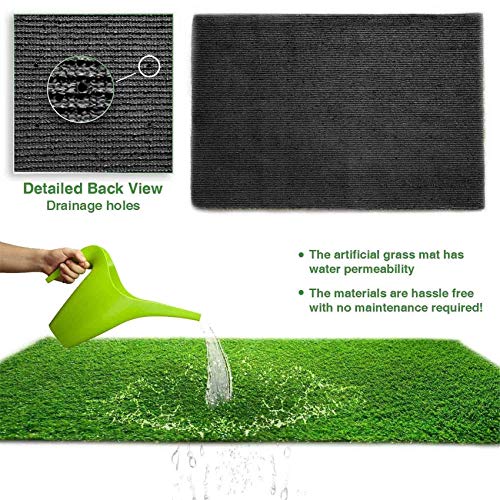 10ftx5ft Artificial Grass Fake Deluxe Synthetic Thick Lawn Pet Turf Perfect for Indoor/Outdoor Landscape, 5 ft x 10 FT (50 Square FT), Green - size: 5 ft x 10 ft (50 sq. ft)