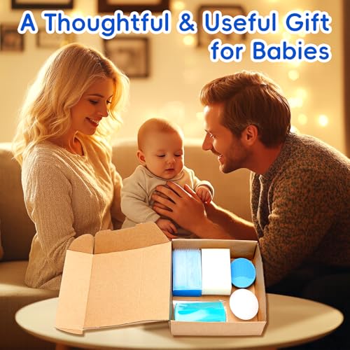 Cradle Cap Brush for Babies, Baby Bath Essentials with Silicone Scrubber Bath Sponge Dual-Sided Comb for Newborns Toddlers Boys Girls (Blue,Set of 5) - color: Blue Brush+ Comb