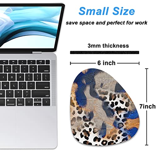 Rimilak Small Mouse Pad 6 x 7 Inch, Irregular Mini Mouse Pad with Non-Slip Rubber Base, Waterproof Compact Mouse Mat for Laptop Computer Wireless Mouse Keyboard Home Office Travel, Blue Gold - color: Blue Gold, size: 7L x 6W inches