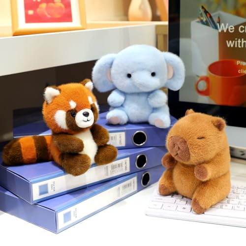 Ditucu Palm-Sized Capybara Stuffed Animals Cute Soft Plush Doll Small Capibara Plushies Toys Gifts for Kids Brown 5 inch - style: Capybara