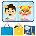 WATINC Travel Felt Board Story Set - Portable Felt Board Educational Birthday Gift for Boys Girls, Themed Storytelling Preschool Early Learning Interactive Play Kit for Toddlers (Emotional) - style: Emotional