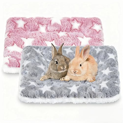 Steelhill Small Pet Bed 3 Pcs Animal Beds for Rabbit,Guinea Pig,Chinchilla,Hedgehog,Ferret & More Warm,Cozy,Soft Washable Bunny Pet Mattress for Indoor
