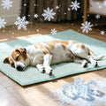 Lekereise Cooling Mat for Dogs - Self-Dog Cooling Mat Indoor, Pressure-Activated Cold Blanket for Sofa, Floor & Car, Crate, 54'' x 82'', Green - size: M(54"x 82"x 0.79")