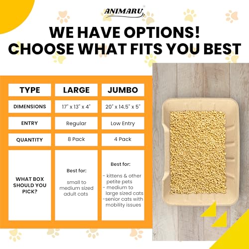 Disposable Litter Boxes (Jumbo - Low Entry, 4-Pack) - size: Jumbo - Low Entry 4-Pack