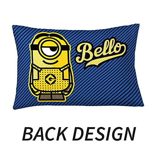 Franco Kids Bedding Super Soft Microfiber Reversible Pillowcase, 20 in x 30 in, Minions The Rise Of Gru - color: Minions the Rise of Gru