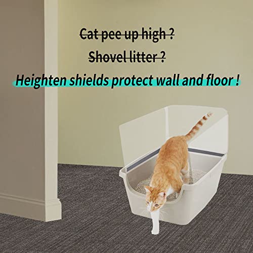 Oncpcare 6 Pack Cat Litter Box Pee Shields, High Side Open Top Kitty Pan Shield - Keep Litter in The Pan, (Box Not Included) - size: 6 pcs shields