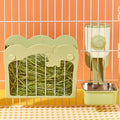 Rabbit Hay Feeder, 3-in-1 Feeding Set with Food Bowl and Hanging Funnel for cage, Hay Rack for Bunny Guinea Pig Chinchilla (Green) - color: Green