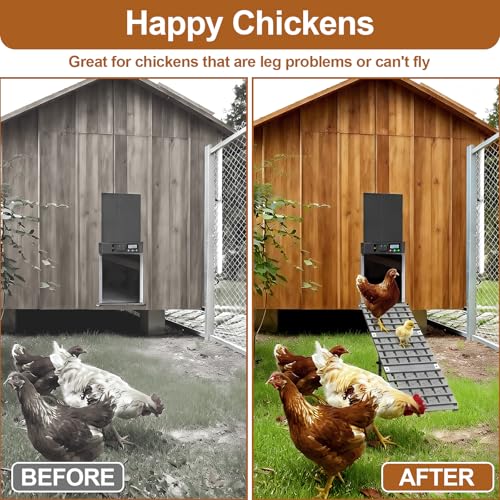 NIUXX Chicken Coop Ramp: Length Adjustable Waterproof & Non-Slip Ladder | Easy to Clean - Suitable for Poultry with Limited Mobility or Flightless Chickens