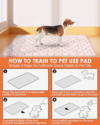 Bissap 2 Packs Guinea Pig Cage Liners, 47''X24'' Washable Guinea Pig Pee Pads Non Slip Reusable Fast and Super Absorbent Bedding for Small Animals Rabbit Hamster Chinchillas Rat - Pink - color: Pink, size: 47''x 24''