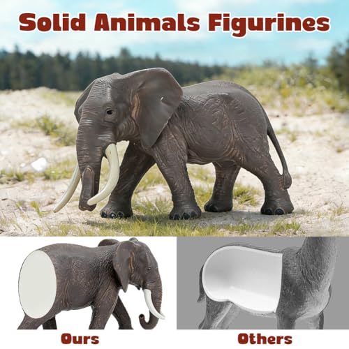 14PCS Realistic Safari Animal Toys with Wild Jungle Figurines for Toddlers