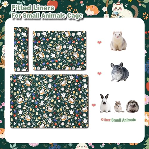 Ferret Cage Liner for Ferret Nation & Critter Nation Cage | Washable Bedding, Leakproof Cage Accessories for Ferrets, Chinchillas, Rats & Other Small Animals(Single Unit combo) - style: Single Unit combo